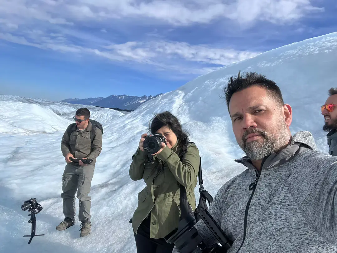 All Of Our Team Gearing Up For A Commercial Photo Shoot In Alaska